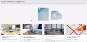 learning workflow sections in platform