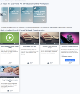 Platform Dashboard Unit 4 — Getting the Best from AI: Prompt Writing & Experimentation