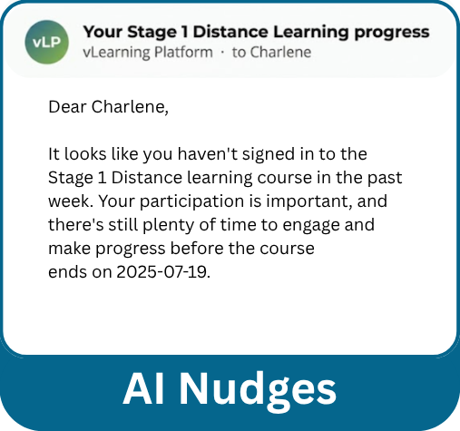 Learning Platform AI Capabilities Illustration - Nudges