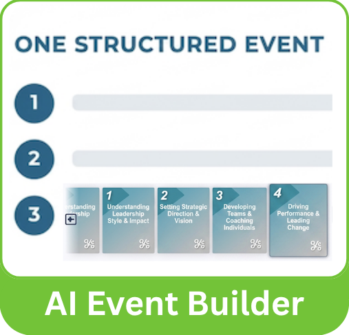 Learning Platform AI Capabilities Illustration - event builder