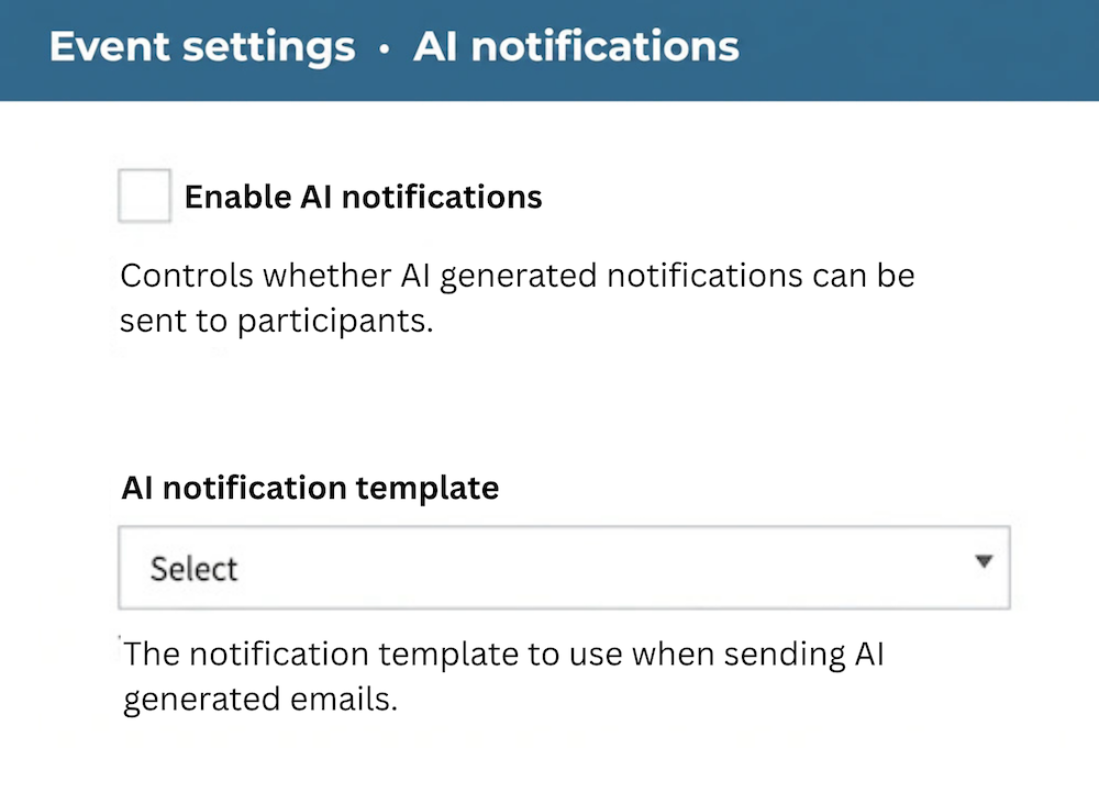 Set up AI notifications for learners screen shot of how to