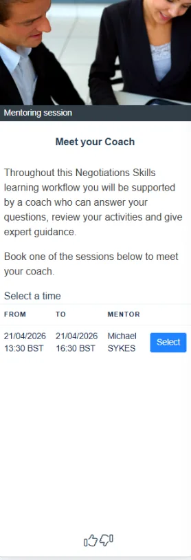 Meet your Coach activity card