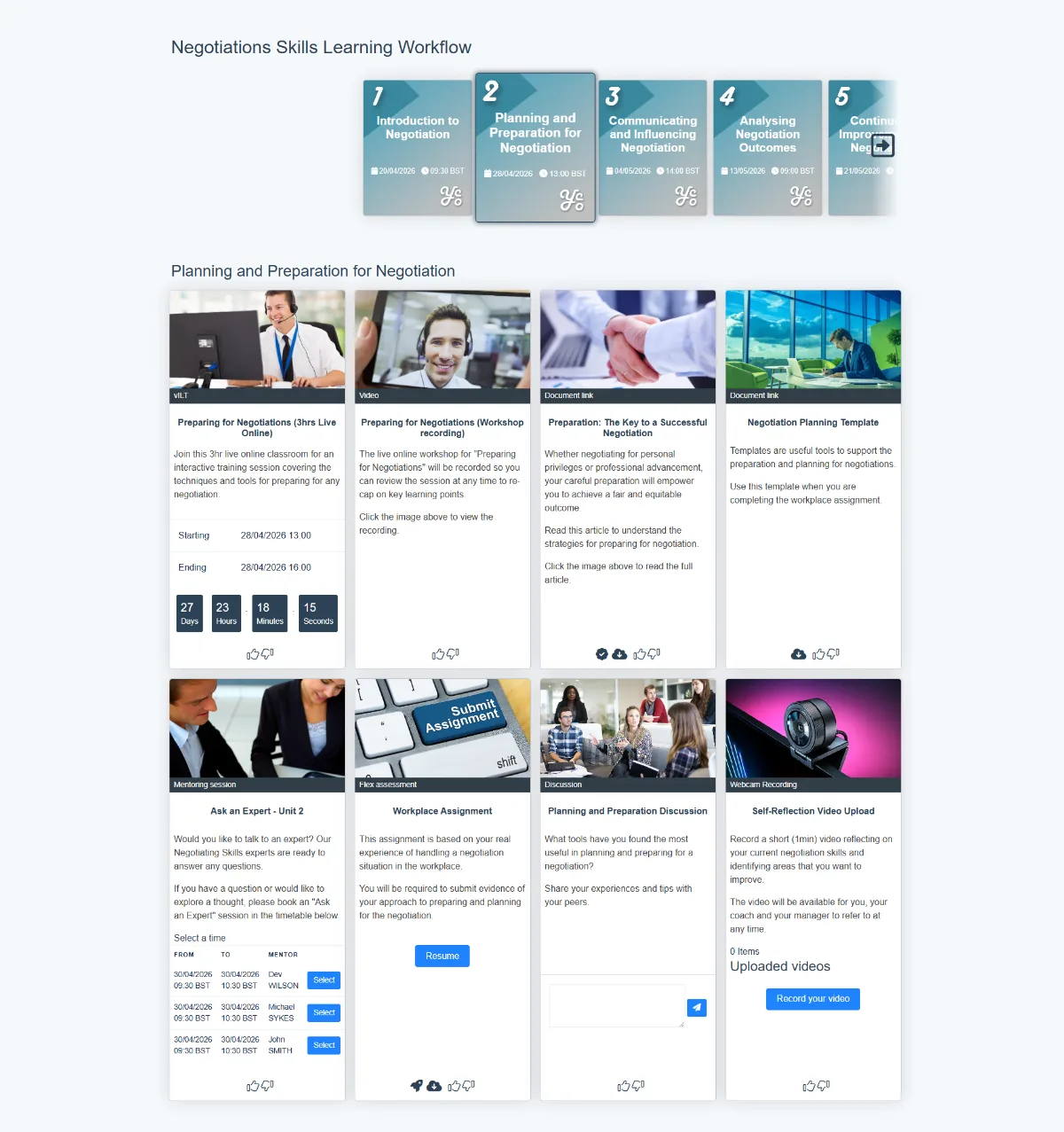 The complete Subject 2 screen: Planning and Preparation for Negotiation
