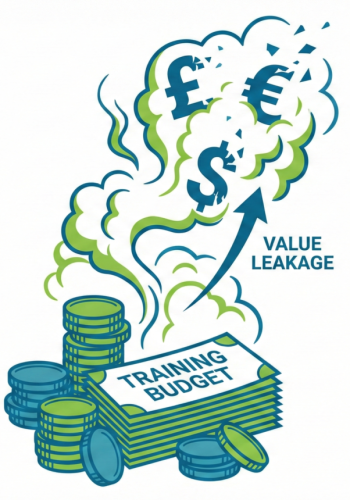 training budget leaking value illustration